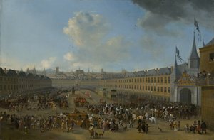 Tournoi à la Place des Vosges à Paris, ca 1665