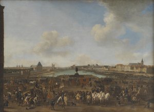 Vue de Paris depuis la Place Dauphine - Pieter Wouwerman