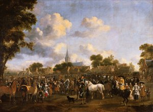 Foire aux chevaux à Valkenburg, 1675