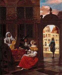 Une fête musicale, 1677 - Pieter de Hooch