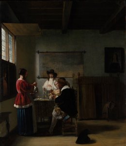 La visite, vers 1657