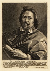 Portrait de Jacques Jordaens, peintre, dessinateur et designer de tapisseries flamand connu pour ses peintures historiques, scènes de genre et portraits