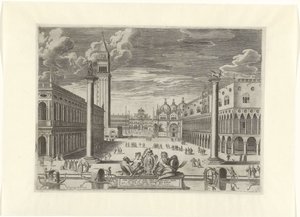 Vue de la Piazzetta à Venise, 1585 - Pieter de Jode (I)