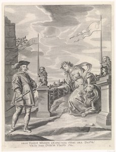 Ferdinand reçoit les clés de la ville de la part de la dame de Gand