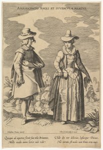 Adolescent anglais et jeune fille de Habitus de Fashions of Different Nations