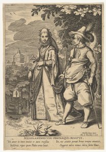 Mediolanensis Viri Feminaeque Ornatus, des Modes de différentes nations - Pieter de Jode I