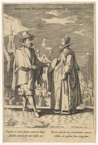 Mercatoris Belgae Eiusque Coniugis Vestitus, des Modes de différentes nations - Pieter de Jode I