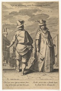 Viri et Mulieris apud Florentinos Habitus, de Modes de différentes nations - Pieter de Jode I
