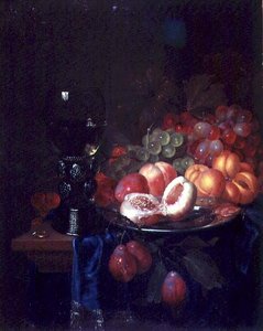 Nature morte de fruits et de coquillages