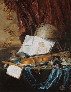 Nature morte avec instruments de musique, 1650 - Pieter de Ring