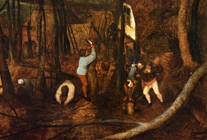 Le jour sombre ... (huile sur bois de chêne)