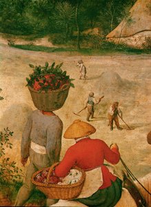 La récolte de foin ... (huile sur bois de chêne)