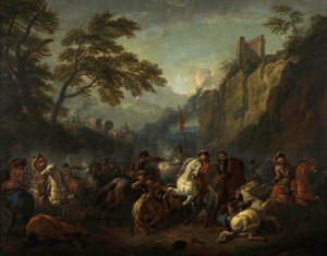 Scène de combat - Pieter van Bloemen