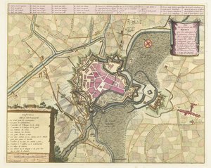 Carte du siège de Menin, 1706