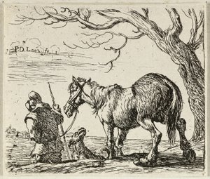 Agriculteur avec cheval - Pieter van Laer