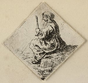 Femme assise - Pieter van Laer