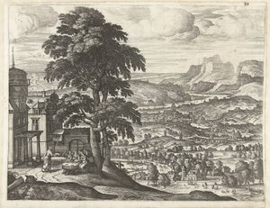 Abraham nourrit les trois anges - Pieter van der Borcht (I)