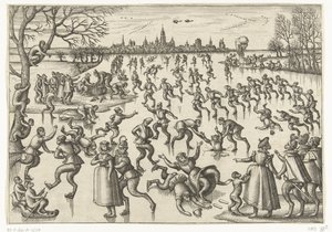 Patinage. Jeu de singes