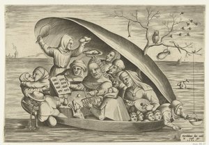 Musiciens dans une coquille de moule - Pieter van der Heyden