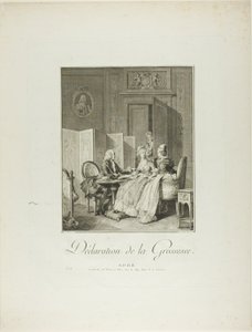 Announcement of Pregnancy, from Monument du Costume Physique et Moral de la fin du Dix-huitième siècle - Pietro Antonio Martini