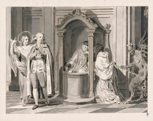 Confession ou Pénitence des Sept Sacrements - Pietro Antonio Novelli