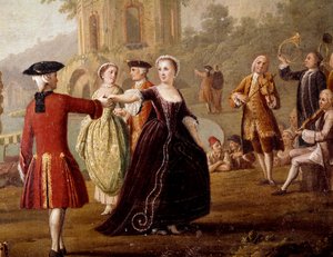 Danse noble et scène de fête à Naples