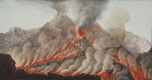 Planche X de Campi Phlegraei : Observations des volcans des deux Siciles par William Hamilton, 1776 - Pietro Fabris