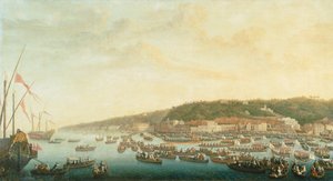 Procession des navires royaux à Posillipo, Naples