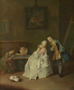 Une Dame recevant un Cavalier, 1747-1755