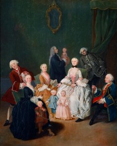 Portrait de famille. Peinture de Pietro Longhi (vers 1752)