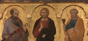 Christ entre les saints Paul et Pierre, vers 1320