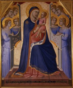 Madone et Enfant en majesté avec des anges, 1340 - Pietro Lorenzetti