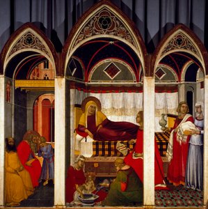 Triptyque de la Naissance de la Vierge - Pietro Lorenzetti