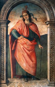 Caton par Pietro Perugino (vers 1450-1523), fresque, Collegio del Cambio, Pérouse - Pietro Perugino