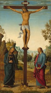 La Crucifixion avec la Vierge, Saint Jean, Saint Jérôme et Sainte Marie-Madeleine [panneau central]