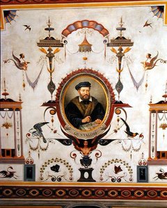 Portrait de Giuntalodi, détail du plafond de la Sala del Sindaco - Pietro Pezzati