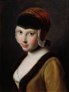 Une fille avec un masque noir