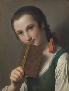 Jeune femme avec un livre