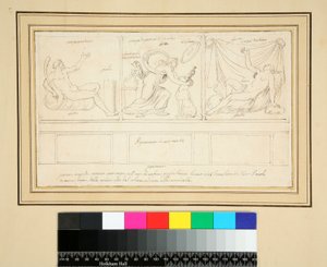 Un mur avec trois panneaux
