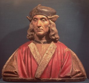 Henri VII, 1509-11 (terre cuite peinte) - Pietro Torrigiano