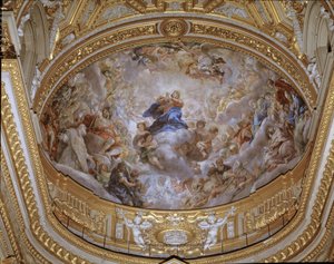 Assomption de la Vierge Fresque par Pietro da Cortona (Pierre de Cortona) (1596-1669) 1652 Rome, Chiesa di Santa Maria in Vallicella Italie