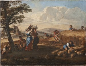 Paysage avec scène de moisson - Pietro da Cortona