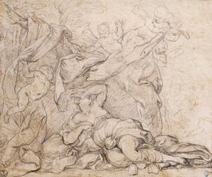 Vénus, étude pour le Triomphe de la Providence Divine, fresque sur la voûte du hall du Palazzo Barberini, Rome