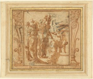 Femmes et enfants à une fontaine