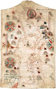 Carte de la mer Méditerranée, avec une partie de la mer Noire - Placido Caloiro e Oliva