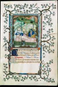 Nativité. Extrait des Petites heures du Duc de Berry ... - Pol de Limbourg