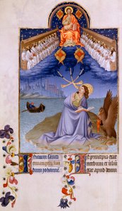 Saint Jean à Patmos. Miniature dans « Les très riches heures du duc de Berry » - Pol de Limbourg