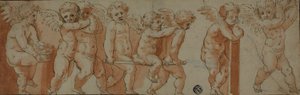 Frise avec huit putti - Polidoro da Caravaggio