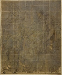 Deux guerriers romains avec la louve, Romulus et Remus - Polidoro da Caravaggio