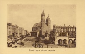 Krakow-Krakau : Place du marché principal avec l